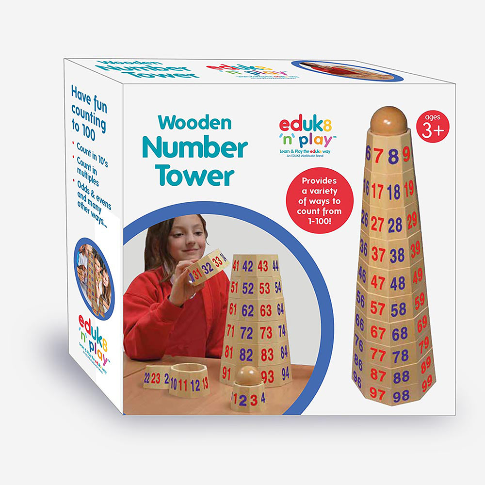 Wooden Number Tower
