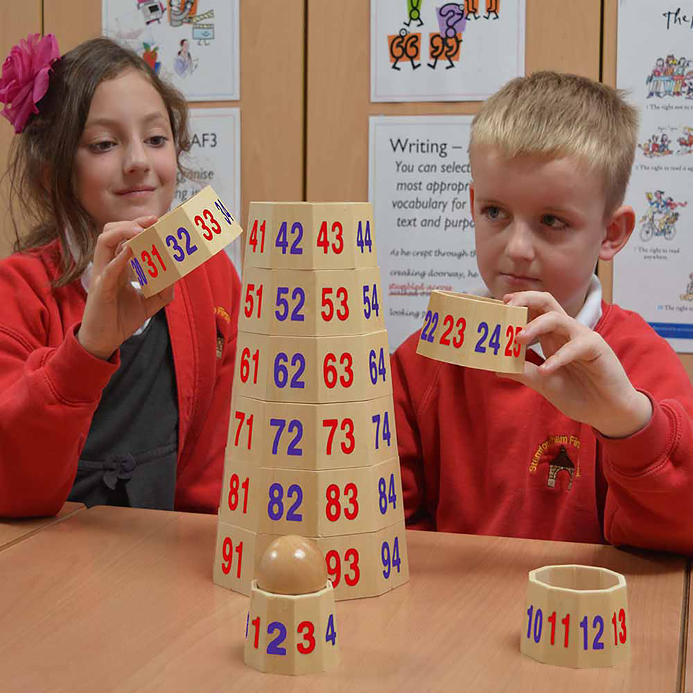 Wooden Number Tower