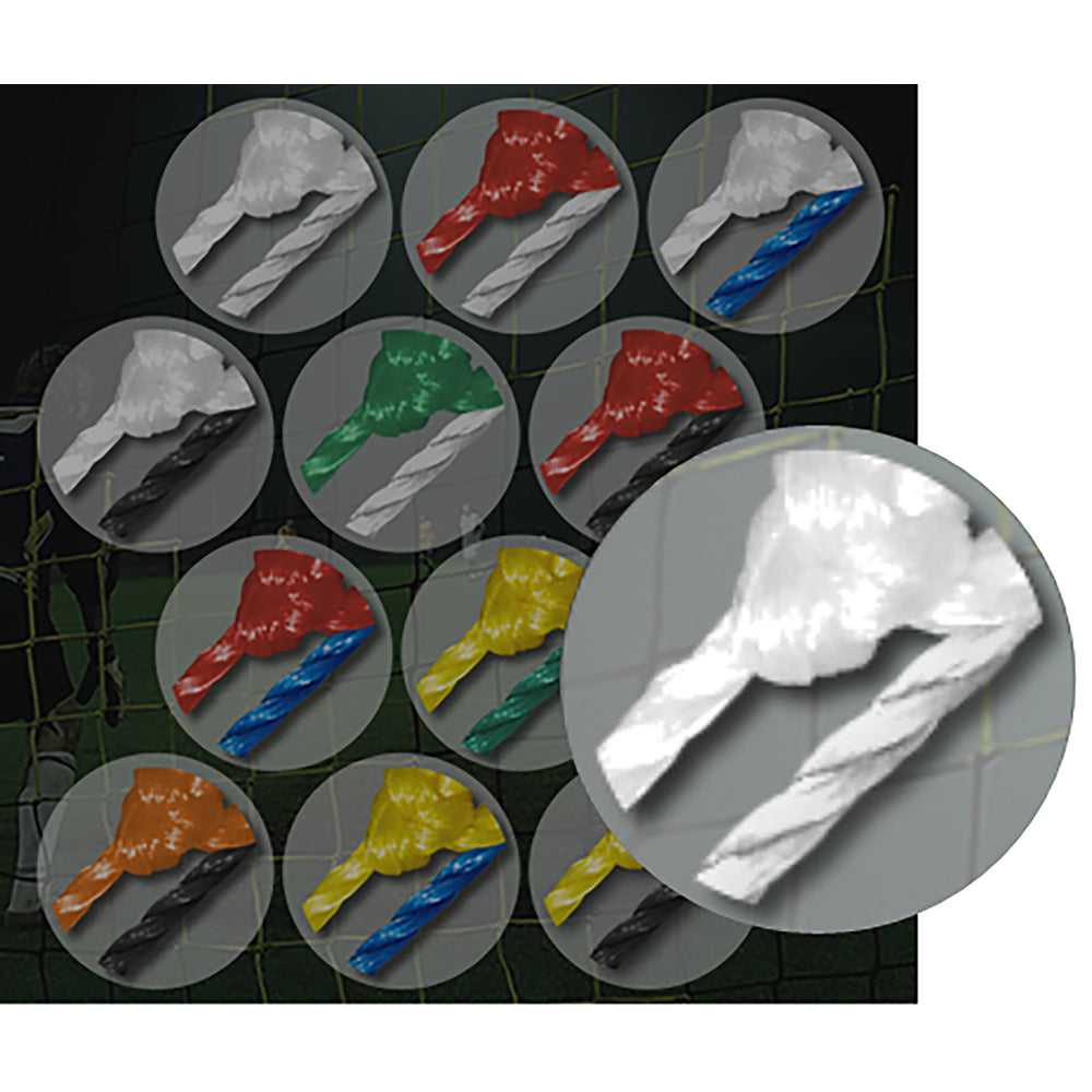 12ft x 6ft White Nets Pair 3mm Club Quality Fits Folding Ali/Portable Goal