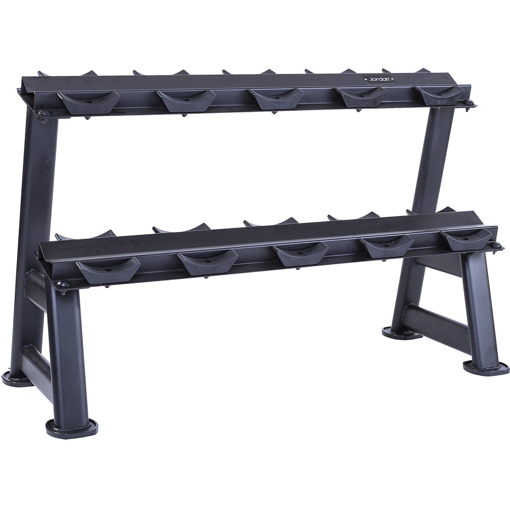 Jordan 5 Pair, 2 Tier Dumbbell Rack With Saddles