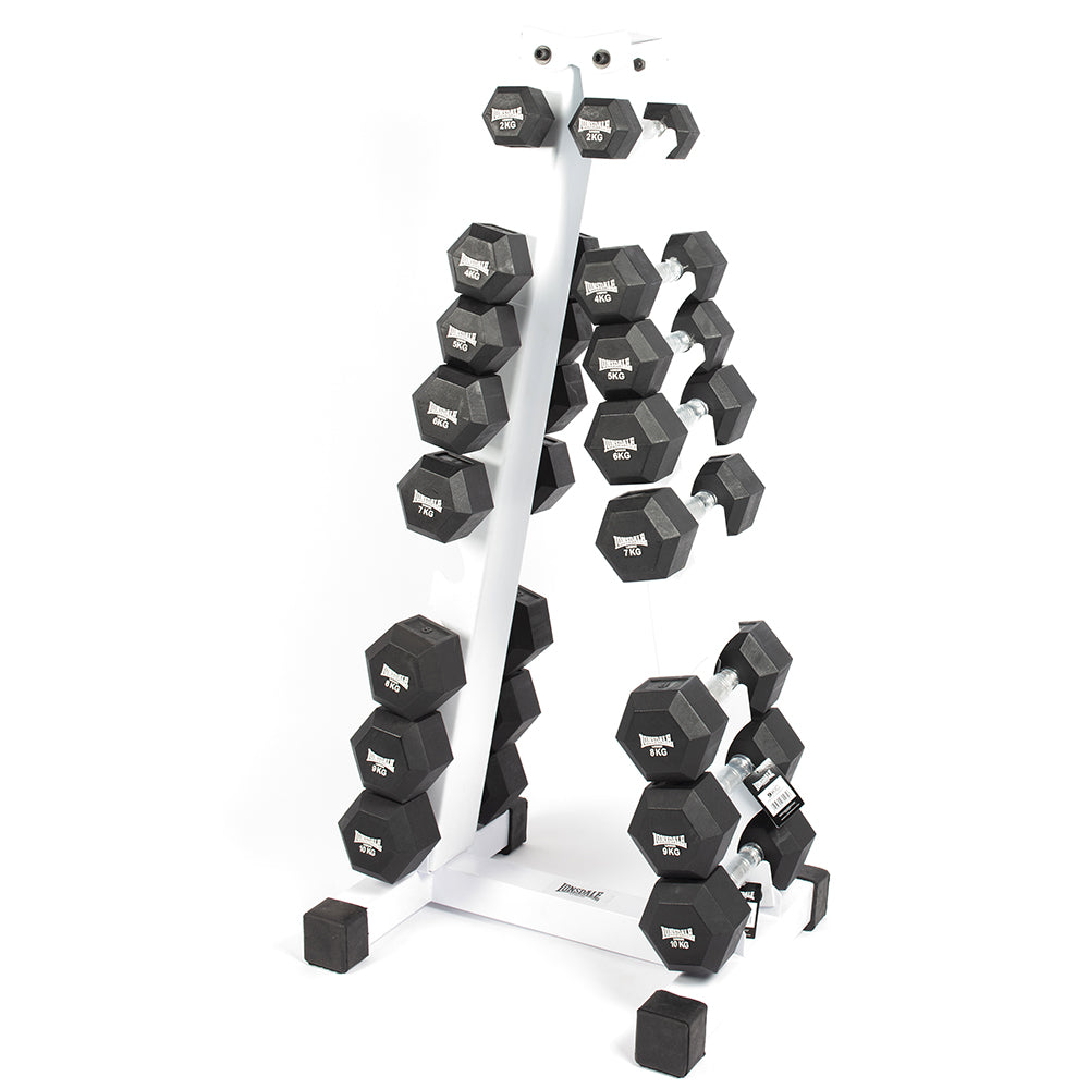 Lonsdale Hex Dumbbell Rack 2-10kg