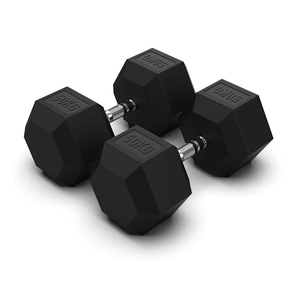 Jordan Lifting Club Hexagonal Rubber Dumbbell (Pair)