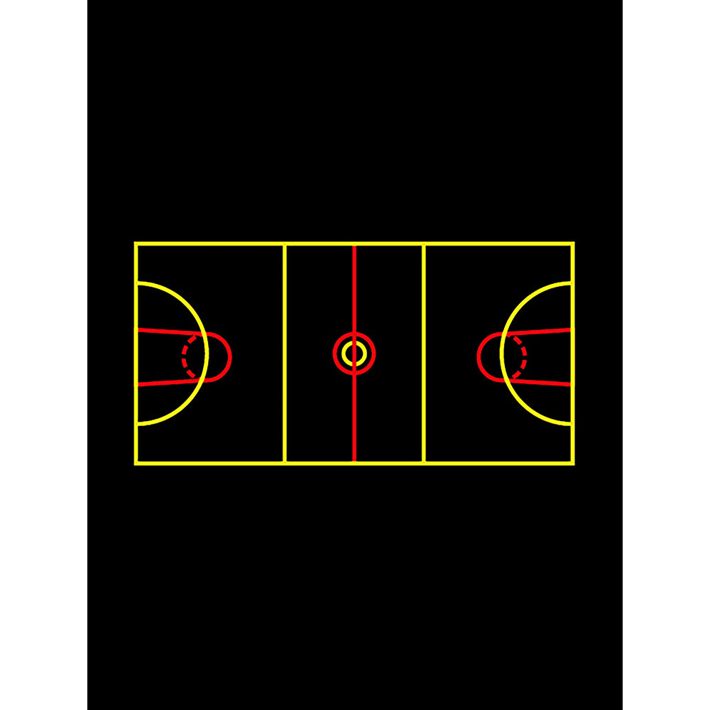 Netball & Basketball Multicourt Marking - 30 x 15m