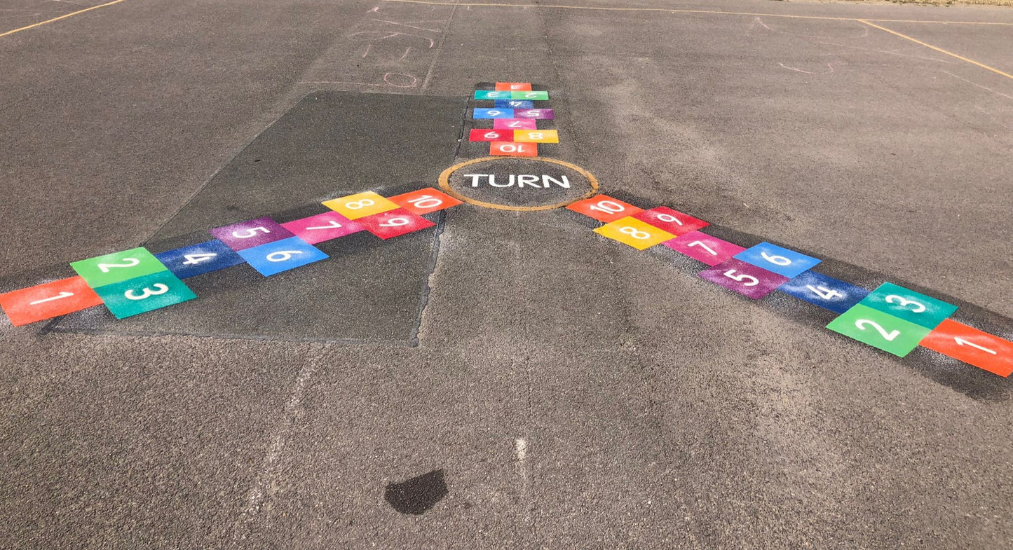 3 Way Hopscotch Marking - 4.7 x 4m