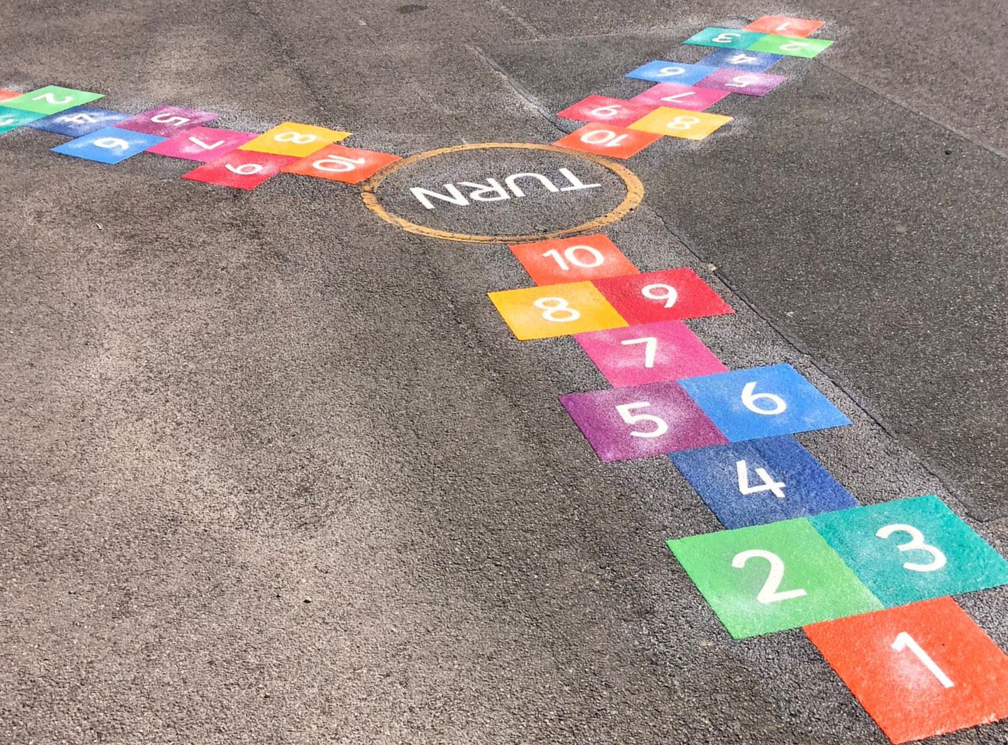3 Way Hopscotch Marking - 4.7 x 4m