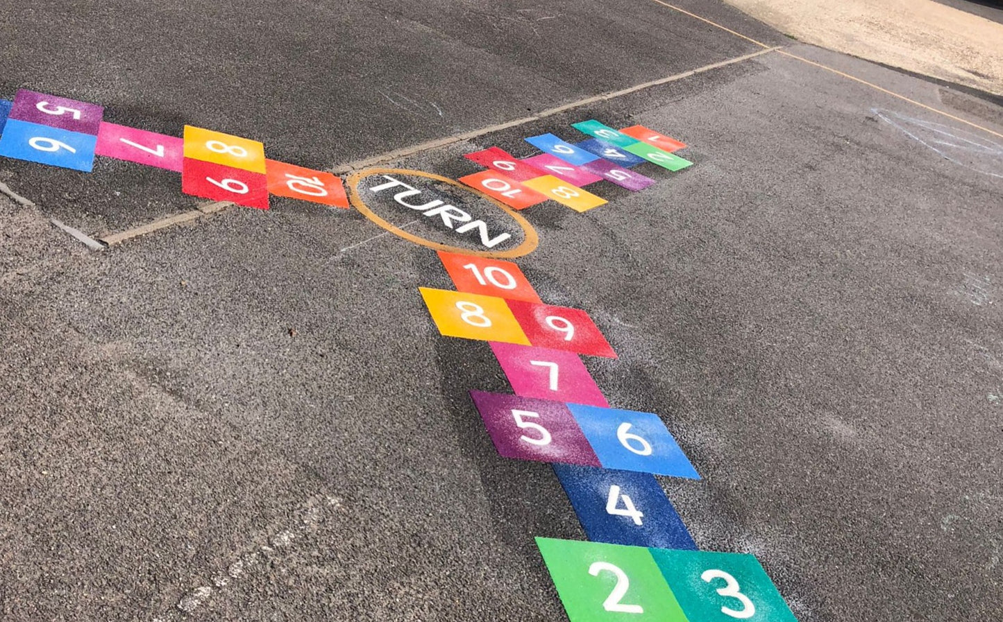 3 Way Hopscotch Marking - 4.7 x 4m