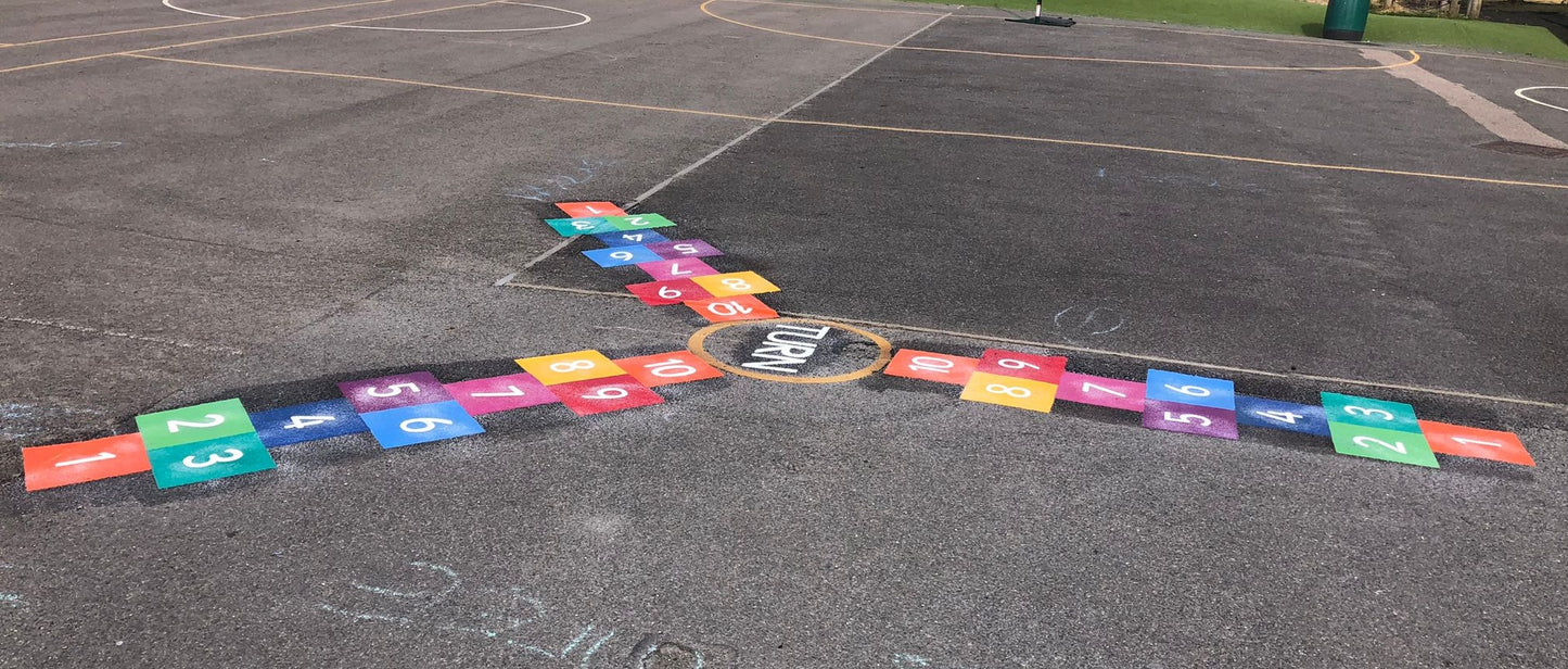 3 Way Hopscotch Marking - 4.7 x 4m