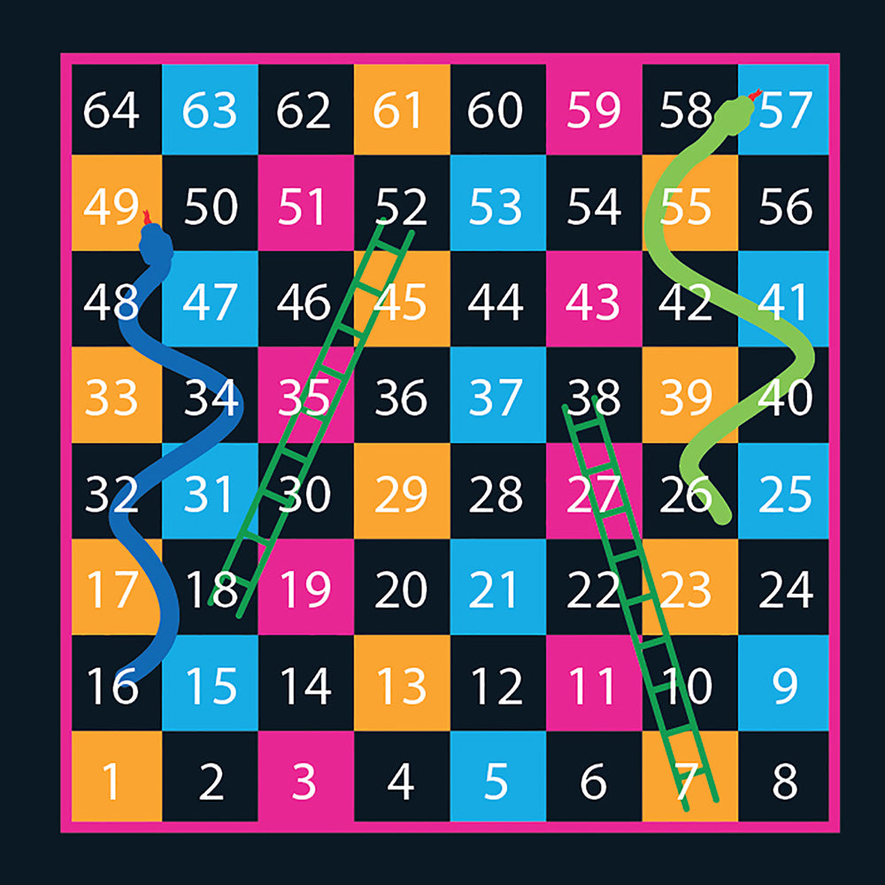 1-64 Solid Snakes & Ladders Marking - 2.5 x 2.5m