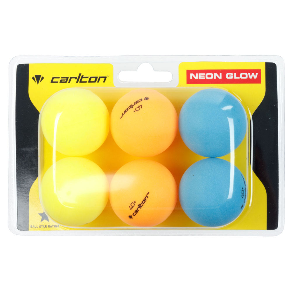 Carlton Neon Glow Table Tennis Balls