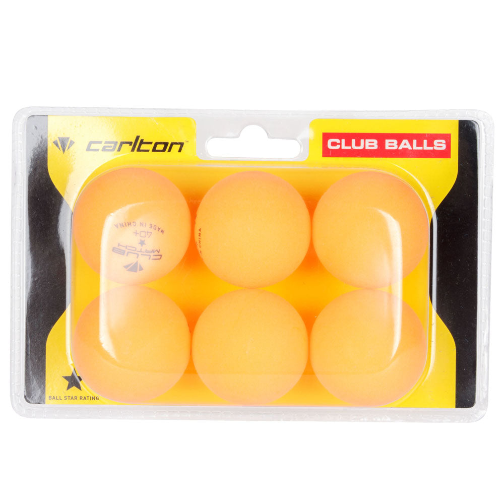 Carlton Neon Club Orange Table Tennis Balls
