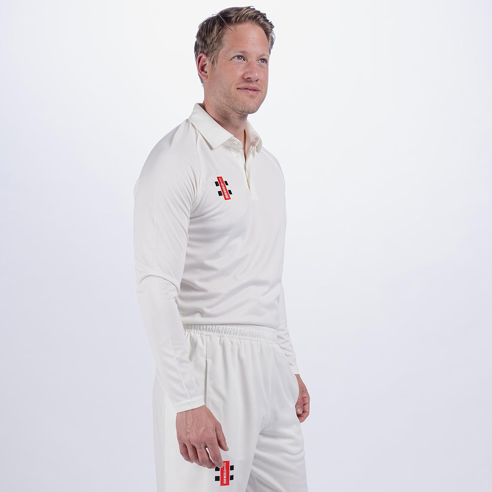 Gray Nicolls Matrix V2 Long Sleeve Shirt Senior