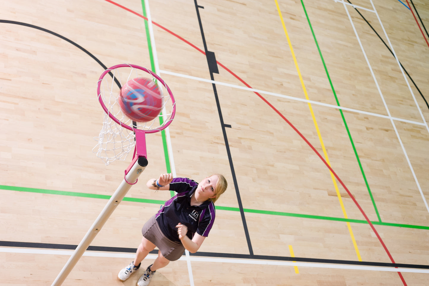 Harrod Wheelaway Pink Netball Posts (per pair)