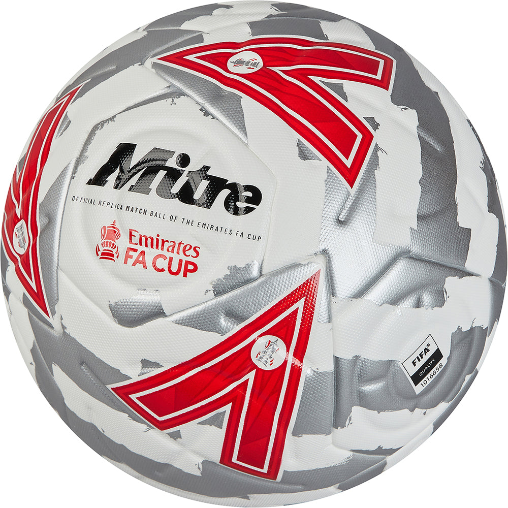 FA Cup Ultimax Pro Football White/Silver/Red