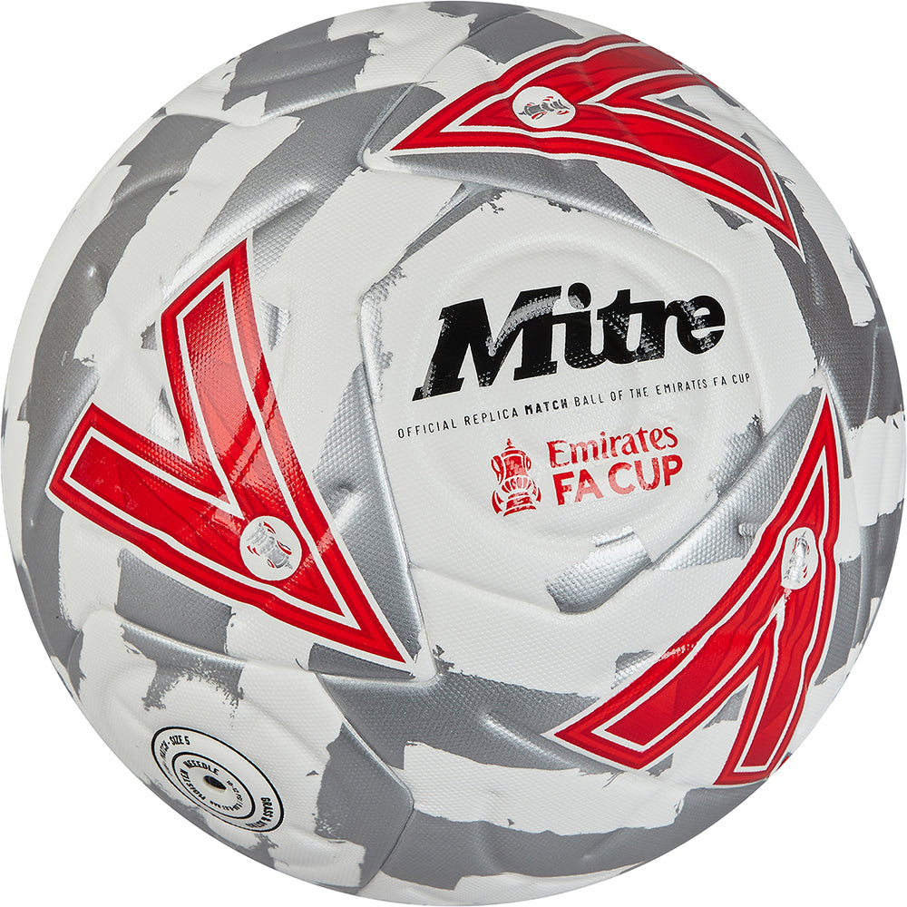 FA Cup Ultimax Pro Football White/Silver/Red