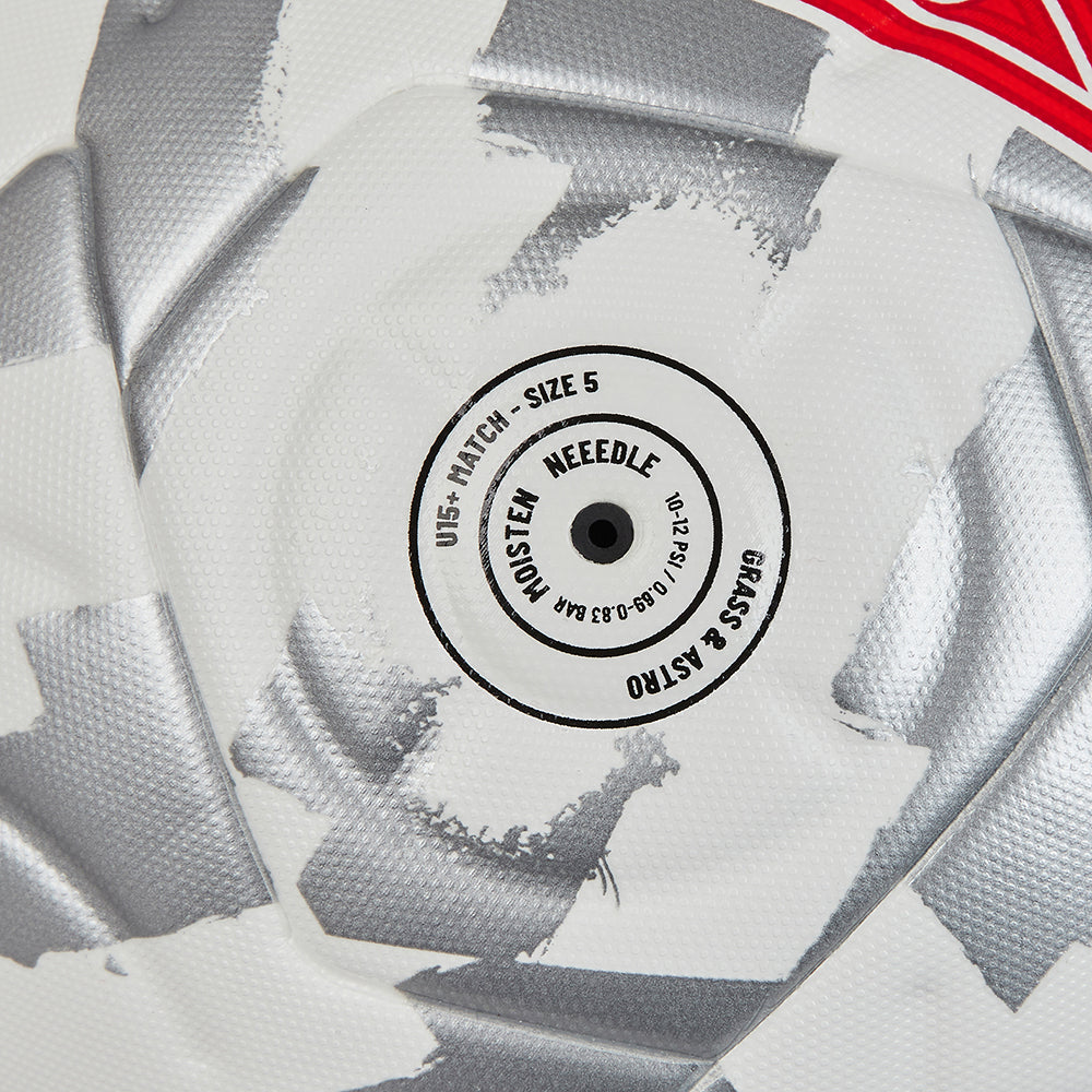 FA Cup Ultimax Pro Football White/Silver/Red