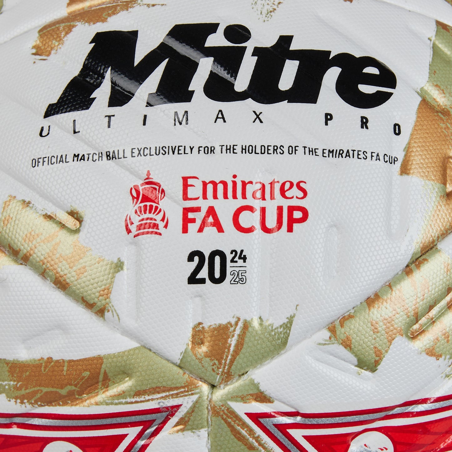 FA Cup Ultimax Pro Football White/Gold/Red