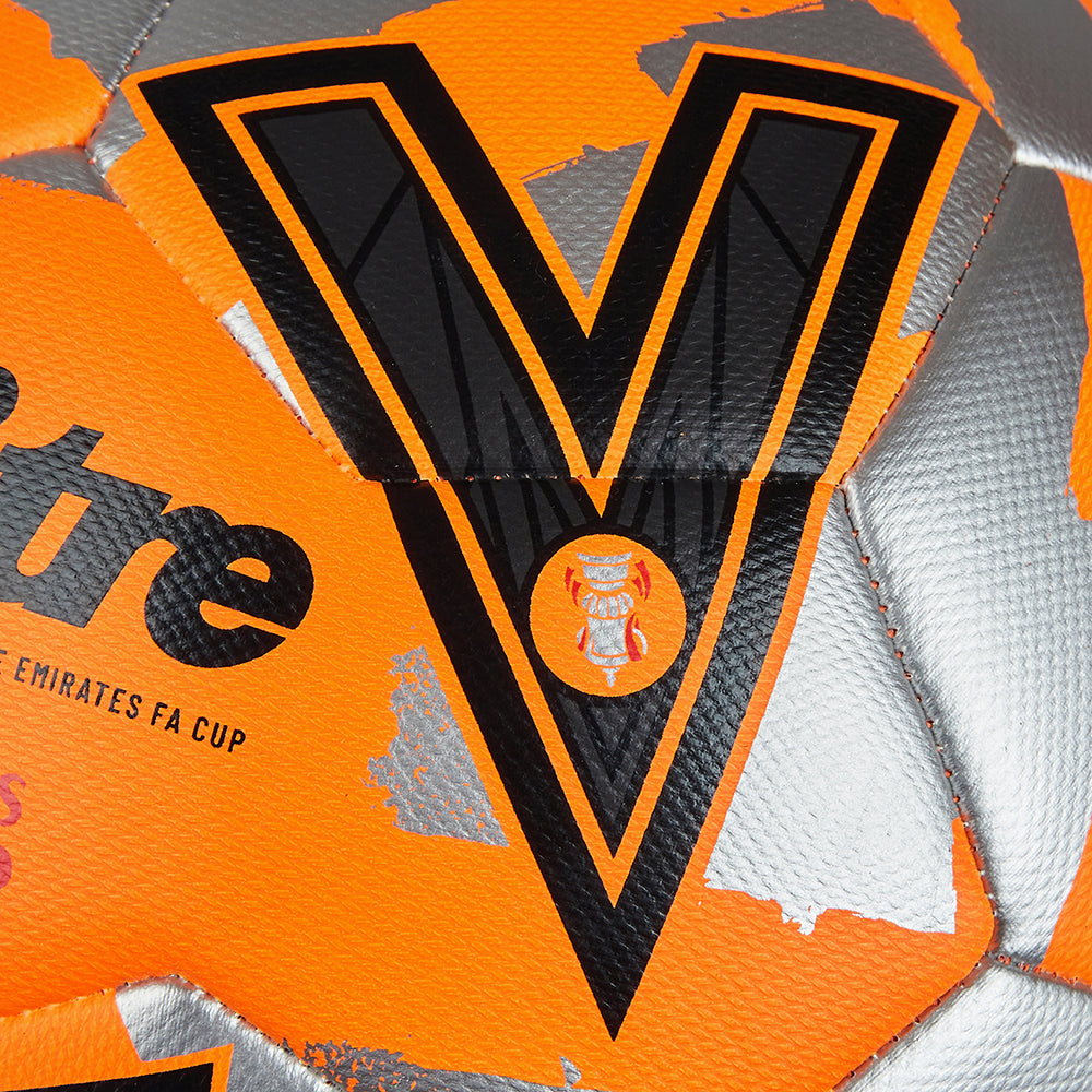 FA Cup Train Football Orange/Silver/Black