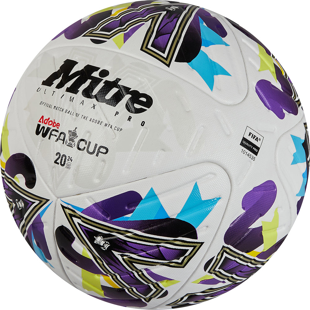 Women's FA Cup Ultimax Pro Football White/Electric Violet/Vibe Lime