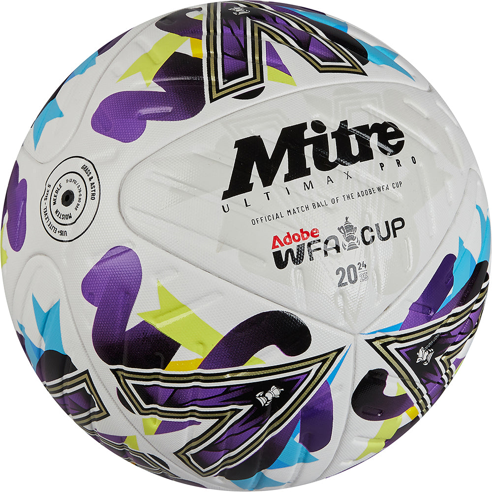 Women's FA Cup Ultimax Pro Football White/Electric Violet/Vibe Lime