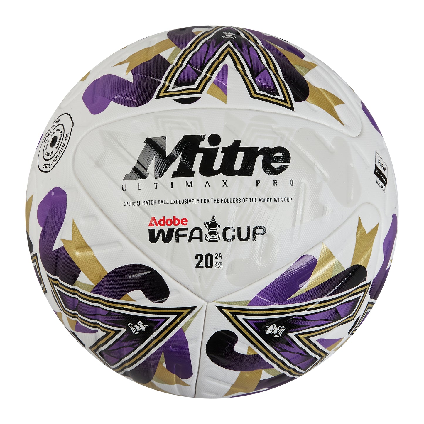 Women's FA Cup Ultimax Pro Football White/Gold/Vibe Lime