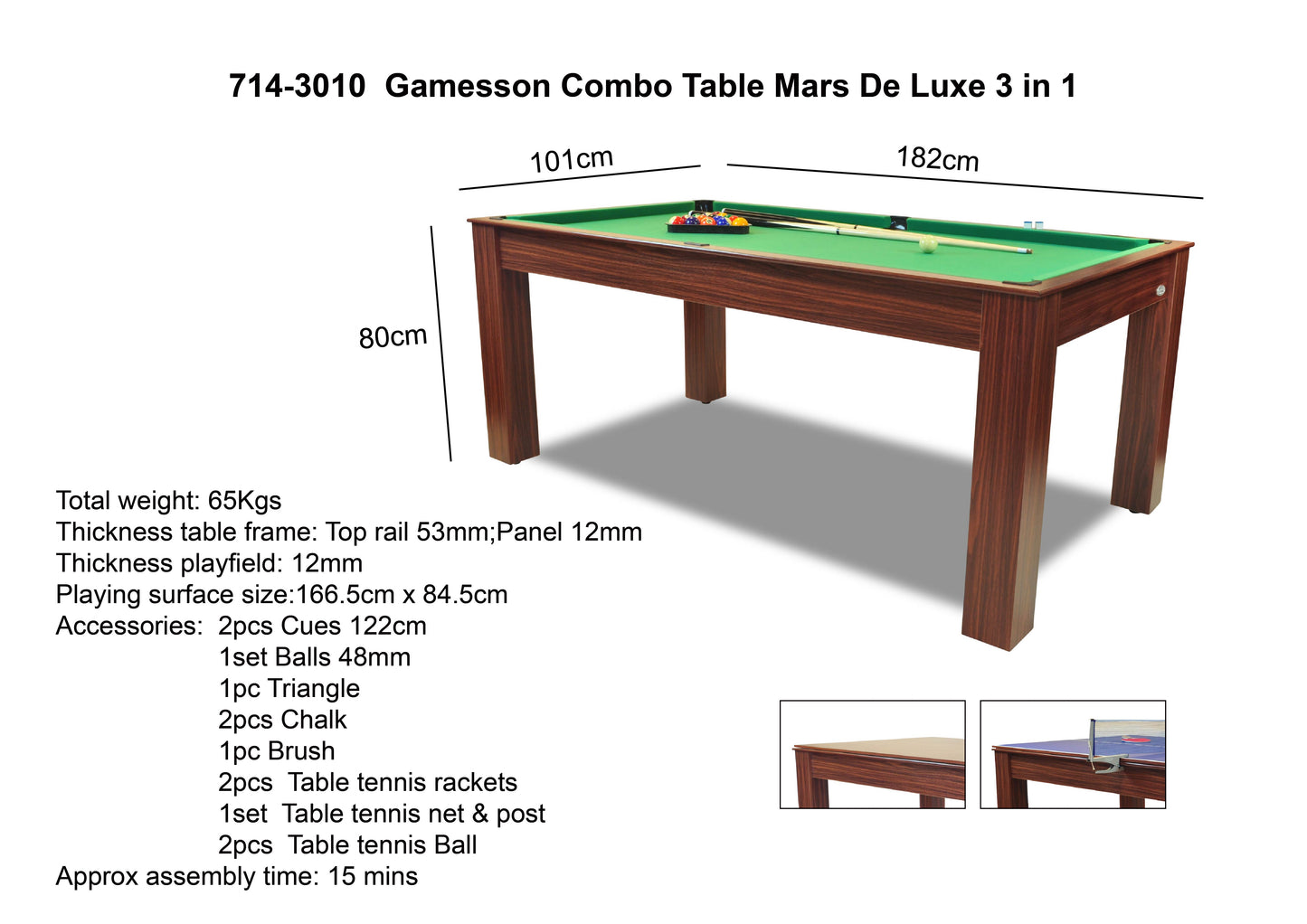Gamesson 6ft Mars Delux Combo Table