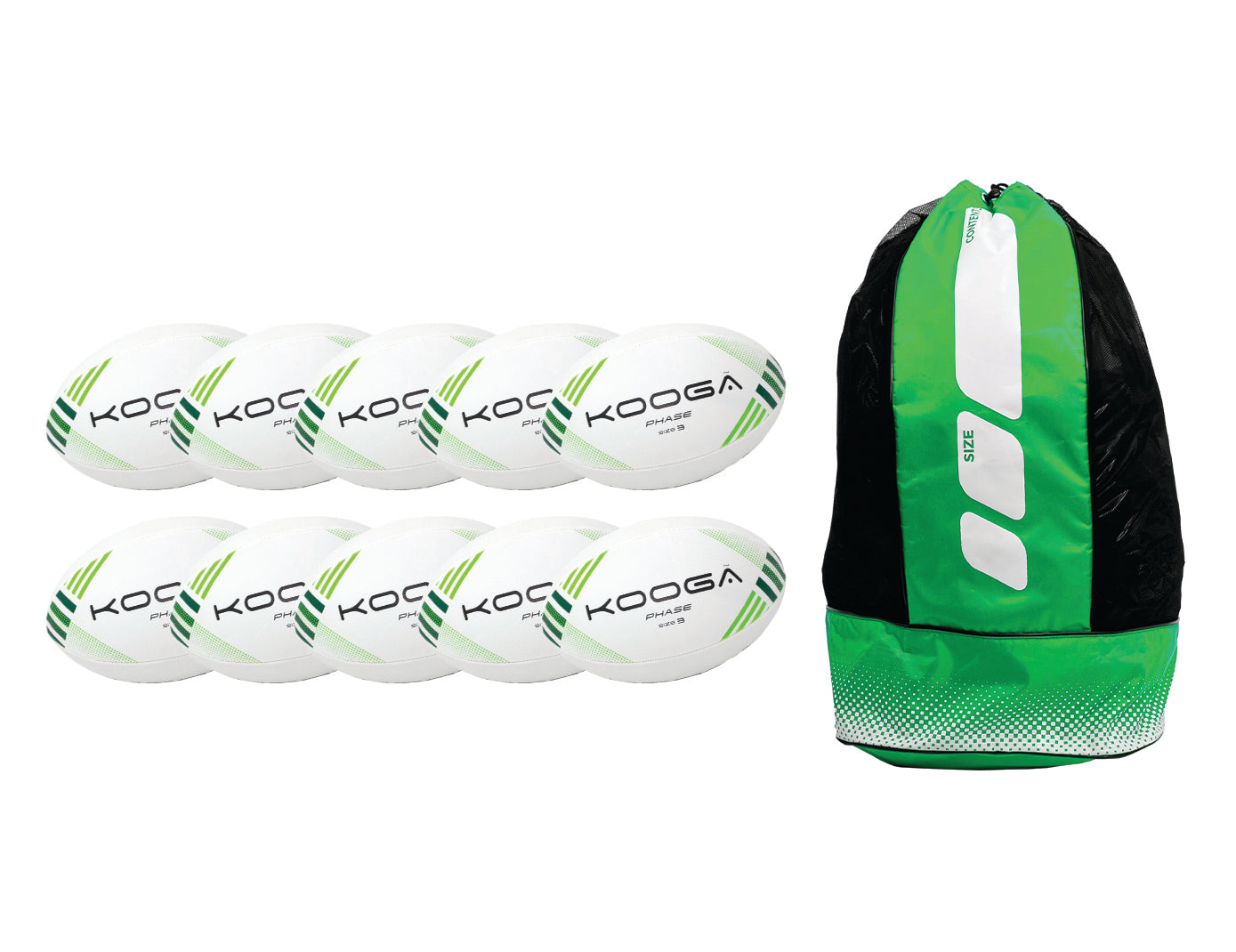 Kooga Phase 10 Rugby Ball Pack