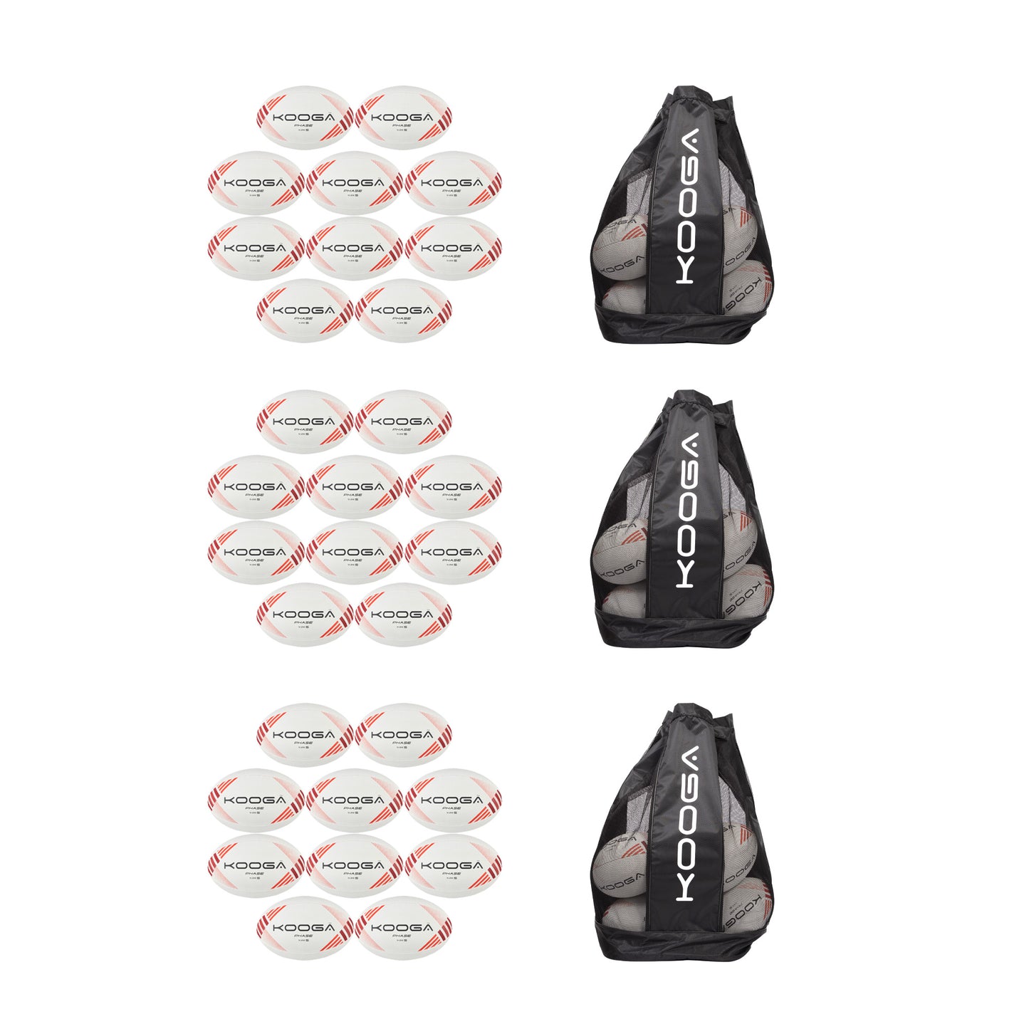 Kooga Phase Rugby Balls - Class Pack of 30