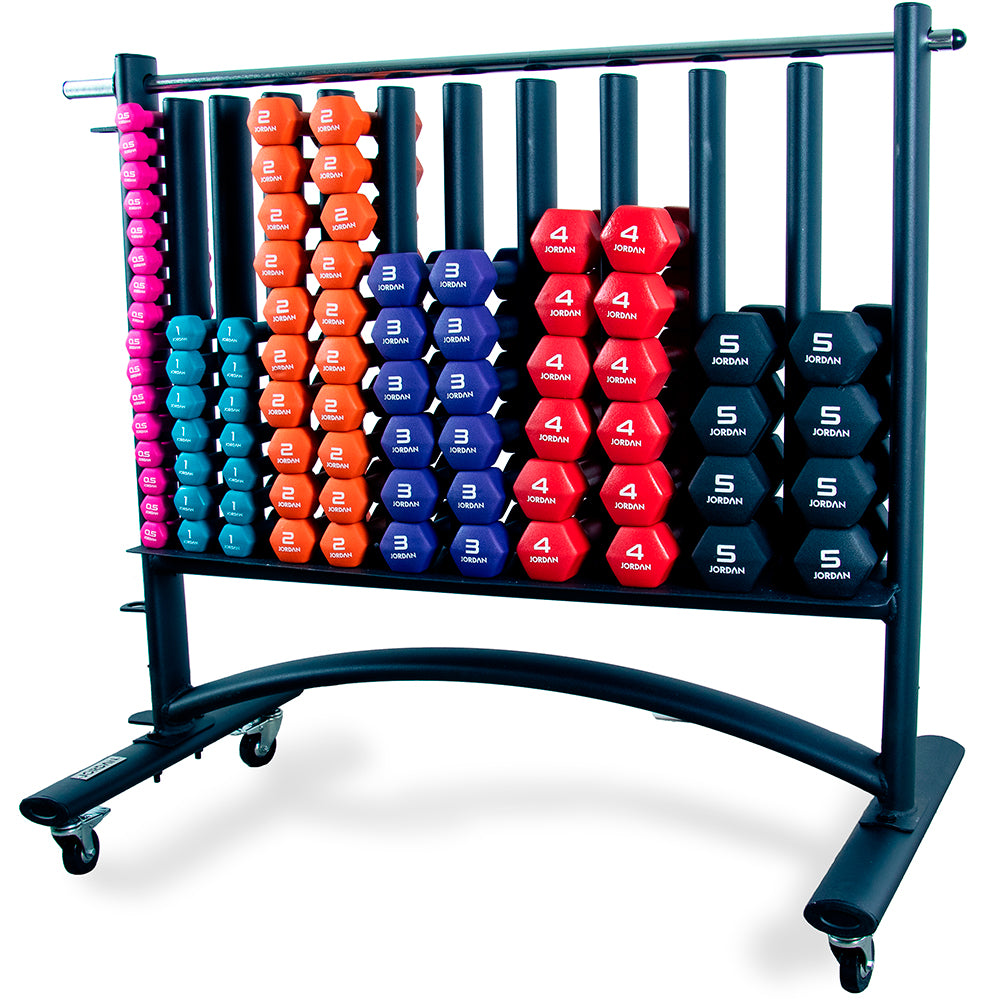 Jordan Neoprene Studio Dumbbells and Rack (42 pairs 0.5-10kg)