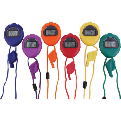 Coloured Stopwatch & Whistle Pack
