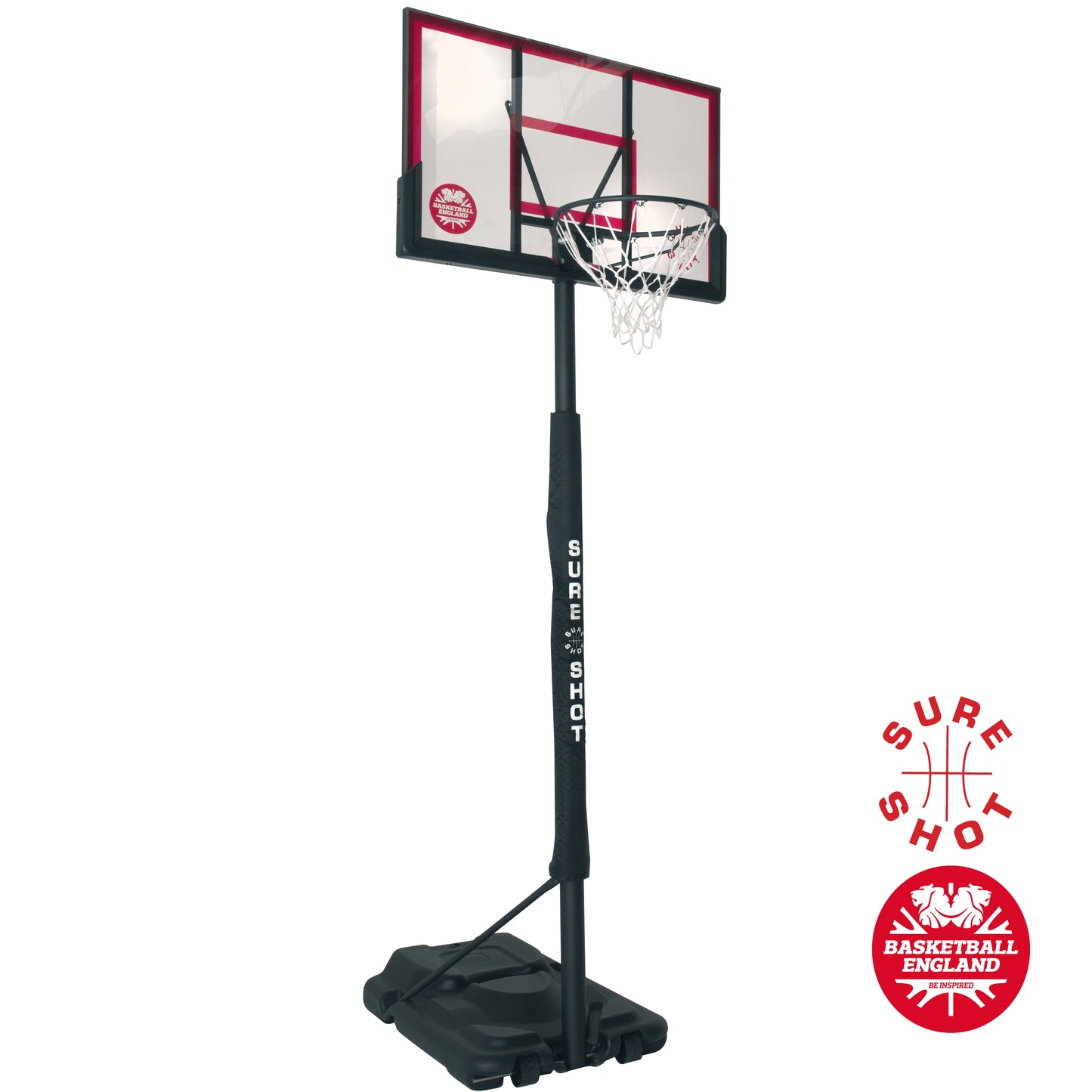 Sure Shot Telescopic Portable Unit with Acrylic Backboard & Pole Padding