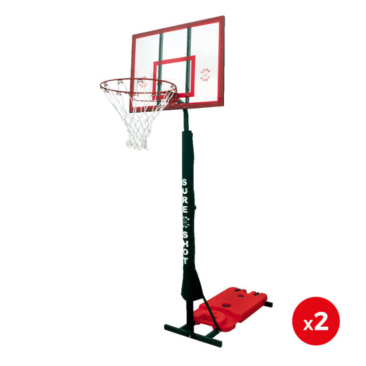2 x Easi Shot Portable Units Acrylic Backboard & Pole Padding