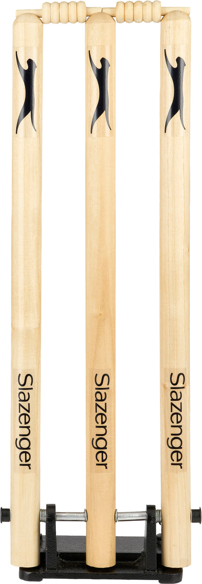 Slazenger Wooden Spring Return Cricket Stumps