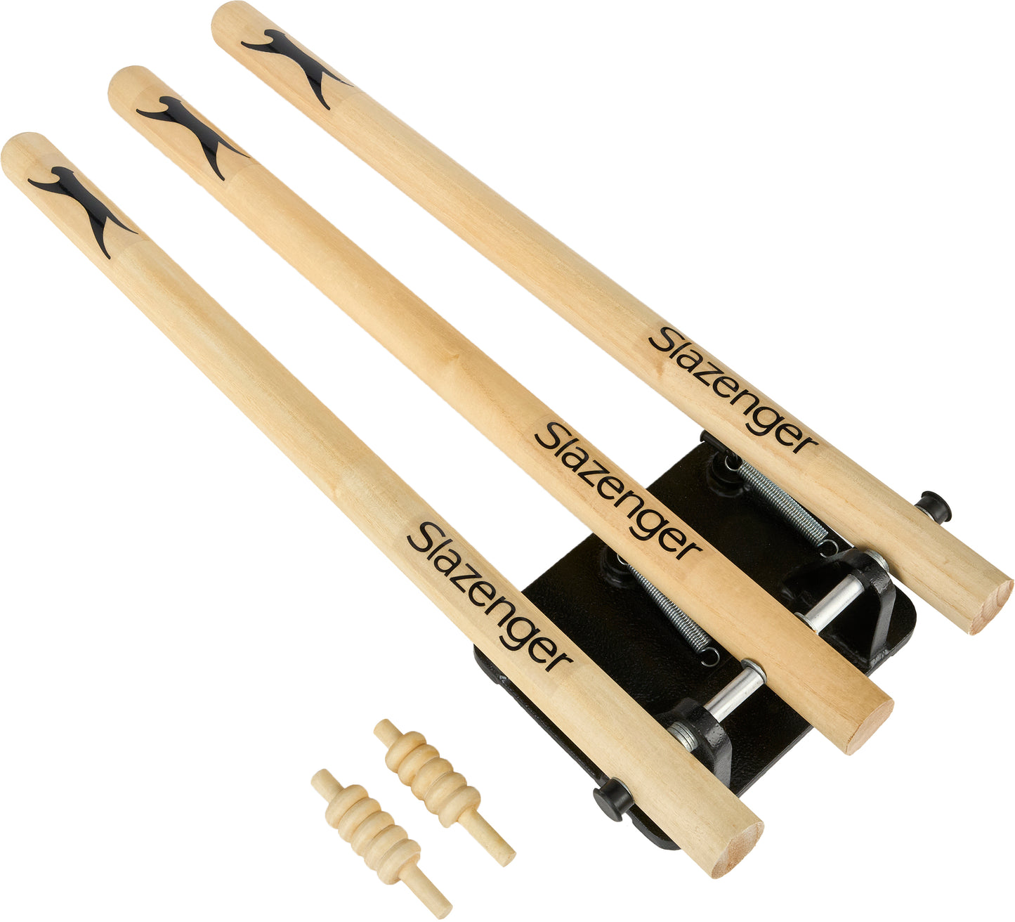 Slazenger Wooden Spring Return Cricket Stumps