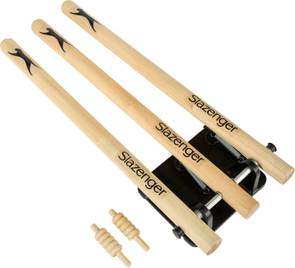 Slazenger Wooden Spring Return Cricket Stumps