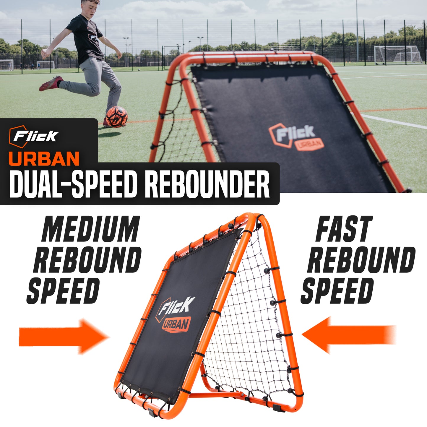 Football Flick Urban Dual-Speed Rebounder