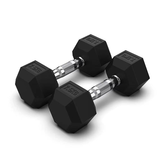 Jordan Lifting Club Hexagonal Rubber Dumbbell (Pair)