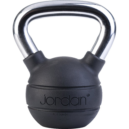 Rubber Kettlebell with Chrome Handle