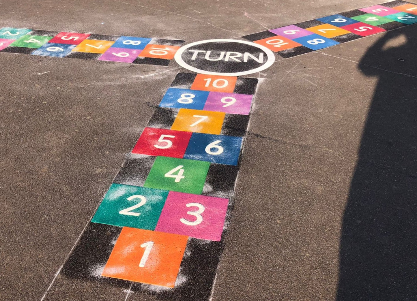 3 Way Hopscotch Marking - 4.7 x 4m