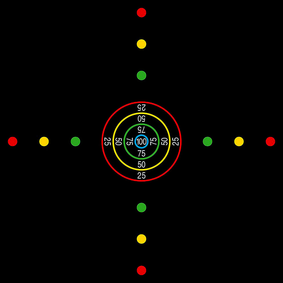 4 Point Target 4 Way Target Marking - 8.5 x 8.5m – Sports Directory