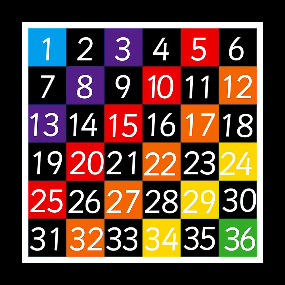 1-36 Grid (Half Solid) Marking - 1.8 x 1.8m