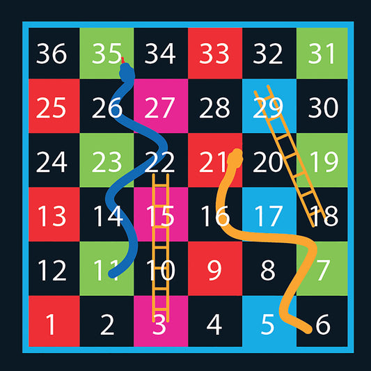 1-36 Solid Snakes & Ladders Marking - 1.8 x 1.8m