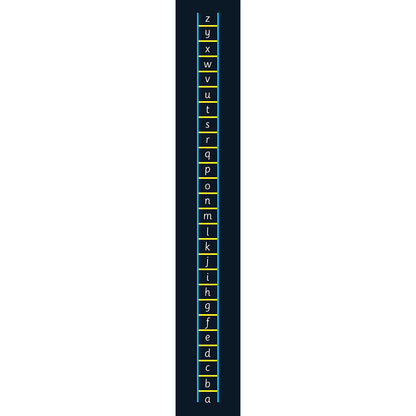 Alphabet Ladder Marking - 13 x 0.6m