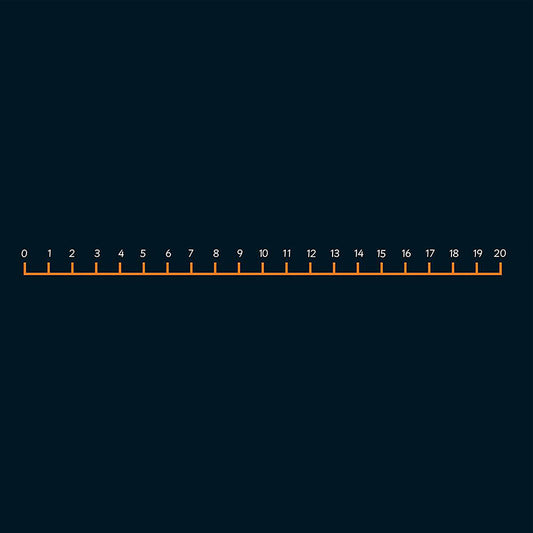 0-20 Number Line Marking - 8 x 0.5m