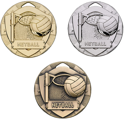 Netball Mini Shield Medal