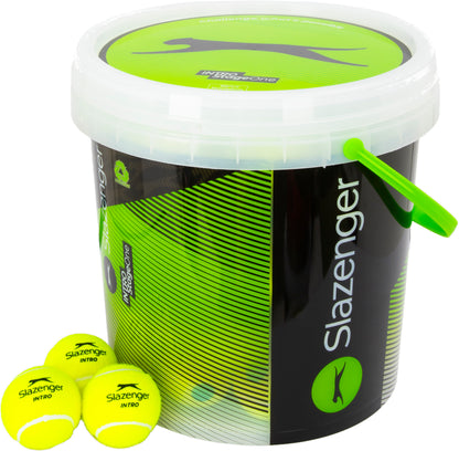 Slazenger Intro Tennis Green Bucket (60 Balls)