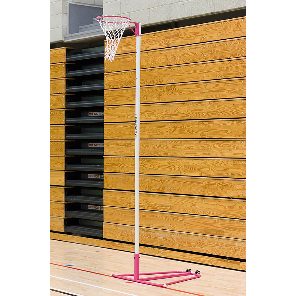 Regulation Pink Netball Post Wheelaway (Per Pair)