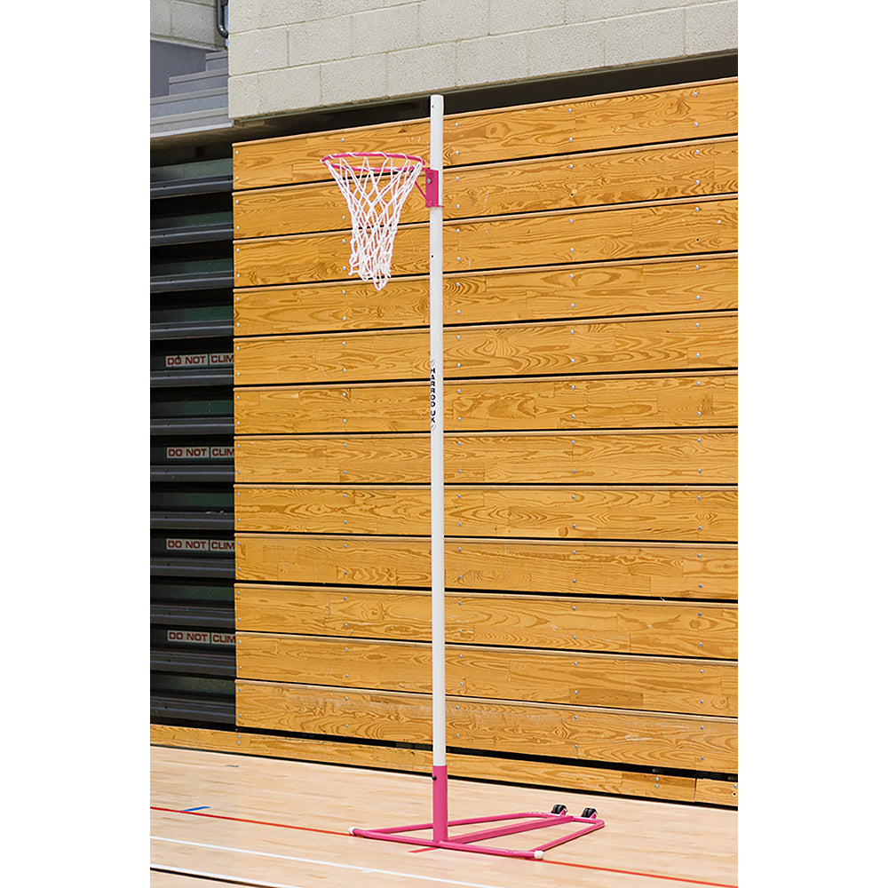 Regulation Pink Netball Post Wheelaway (Per Pair)