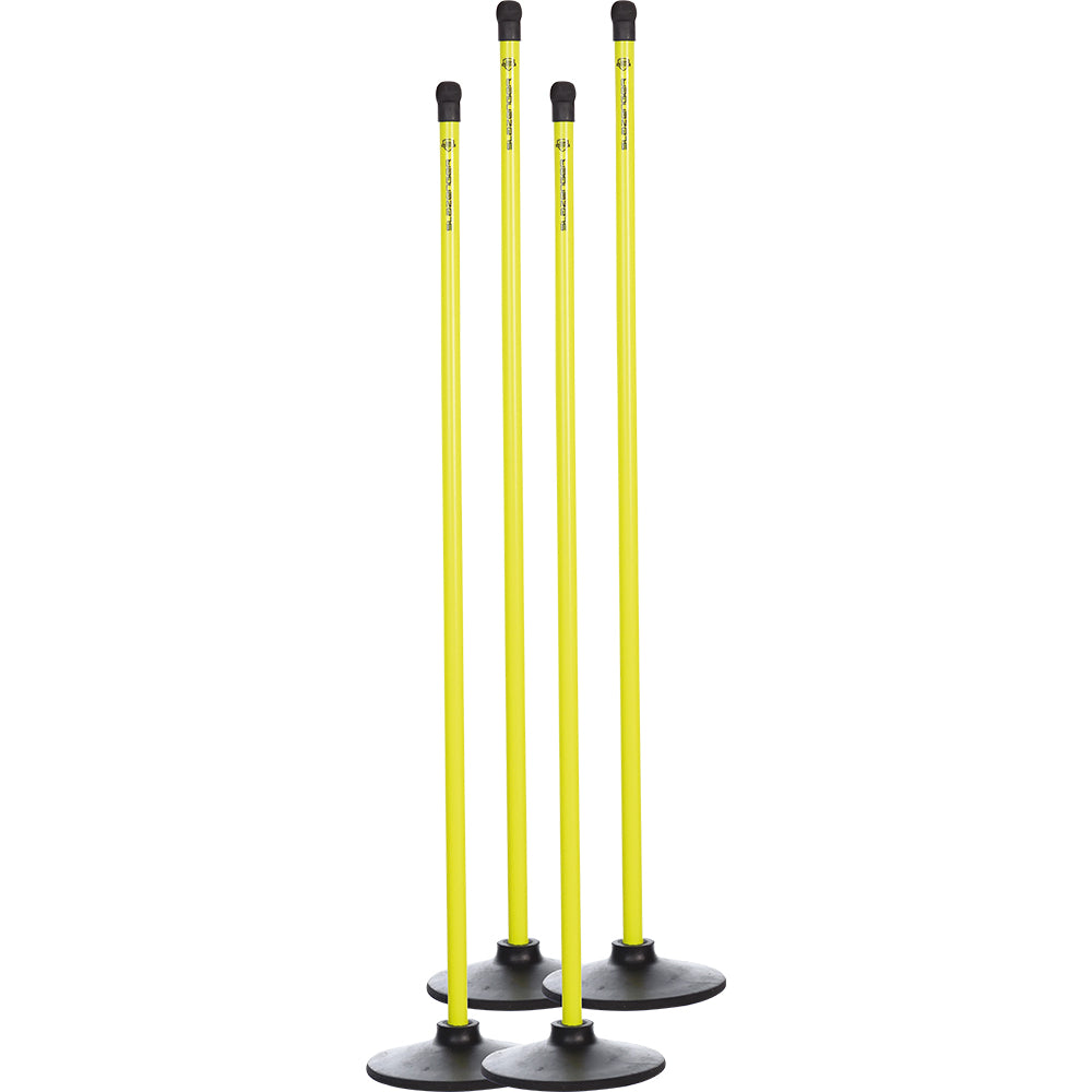 Yellow Loading Posts Slazenger Yellow Rounders Posts & Black Bases (Set of 4) – Sports Directory