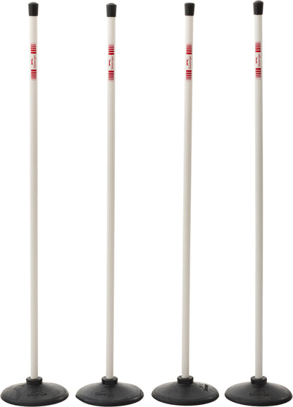Slazenger White Rounders Posts & Black Bases (Set of 4)