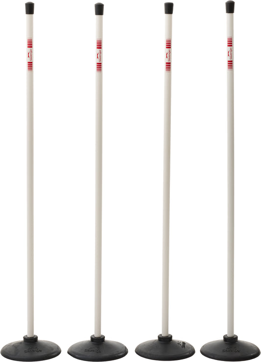 Slazenger White Rounders Posts & Black Bases (Set of 4)